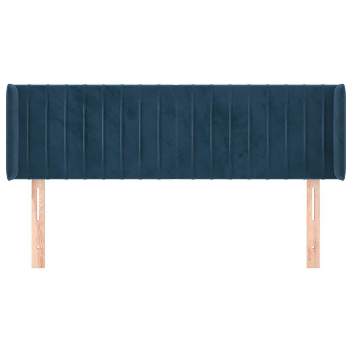 VIDAXL Tete de lit avec oreilles Bleu fonce 147x16x78/88 cm Velours