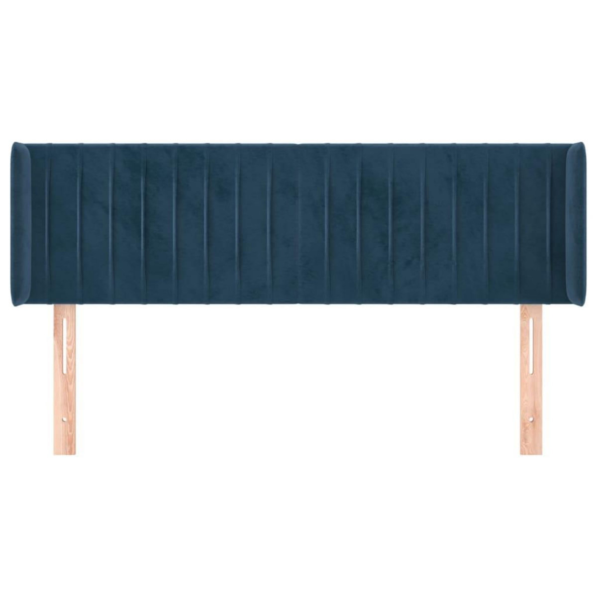 VIDAXL Tete de lit avec oreilles Bleu fonce 147x16x78/88 cm Velours