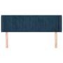 Voir la diapositive 3 : VIDAXL Tete de lit avec oreilles Bleu fonce 147x16x78/88 cm Velours