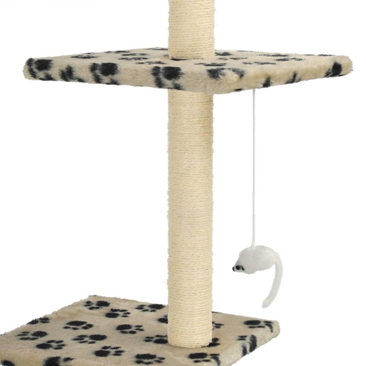 VIDAXL Arbre a chat avec griffoirs en sisal 260 cm Beige Motif pattes