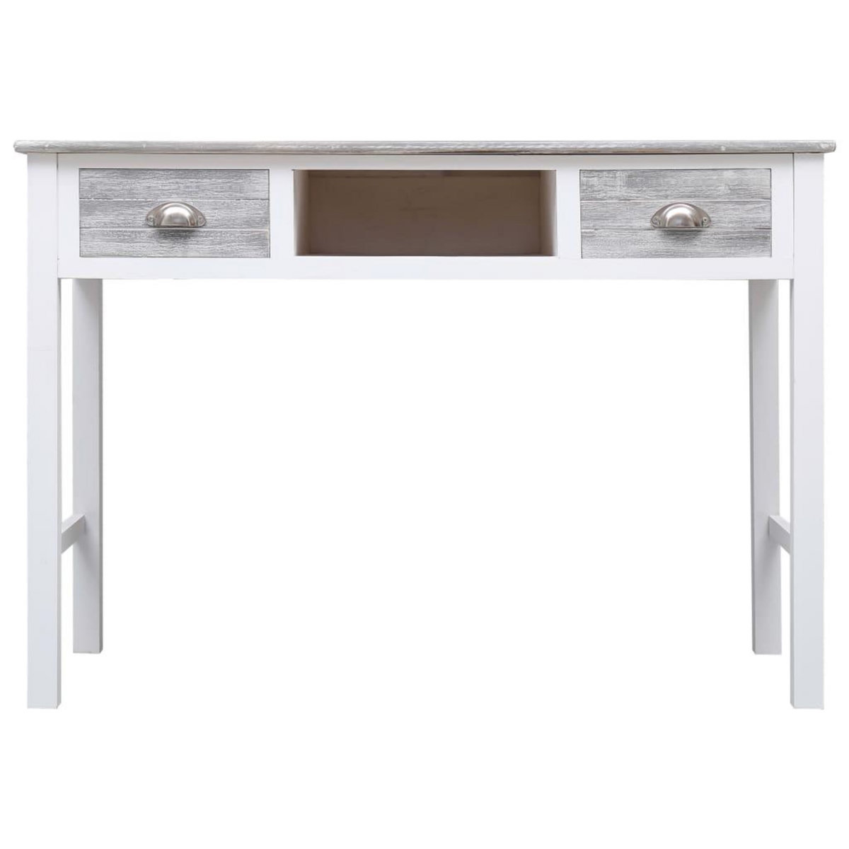 VIDAXL Bureau Gris 110x45x76 cm Bois