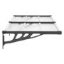 Voir la diapositive 4 : VIDAXL Auvent de porte Noir et transparent 152,5x90 cm Polycarbonate