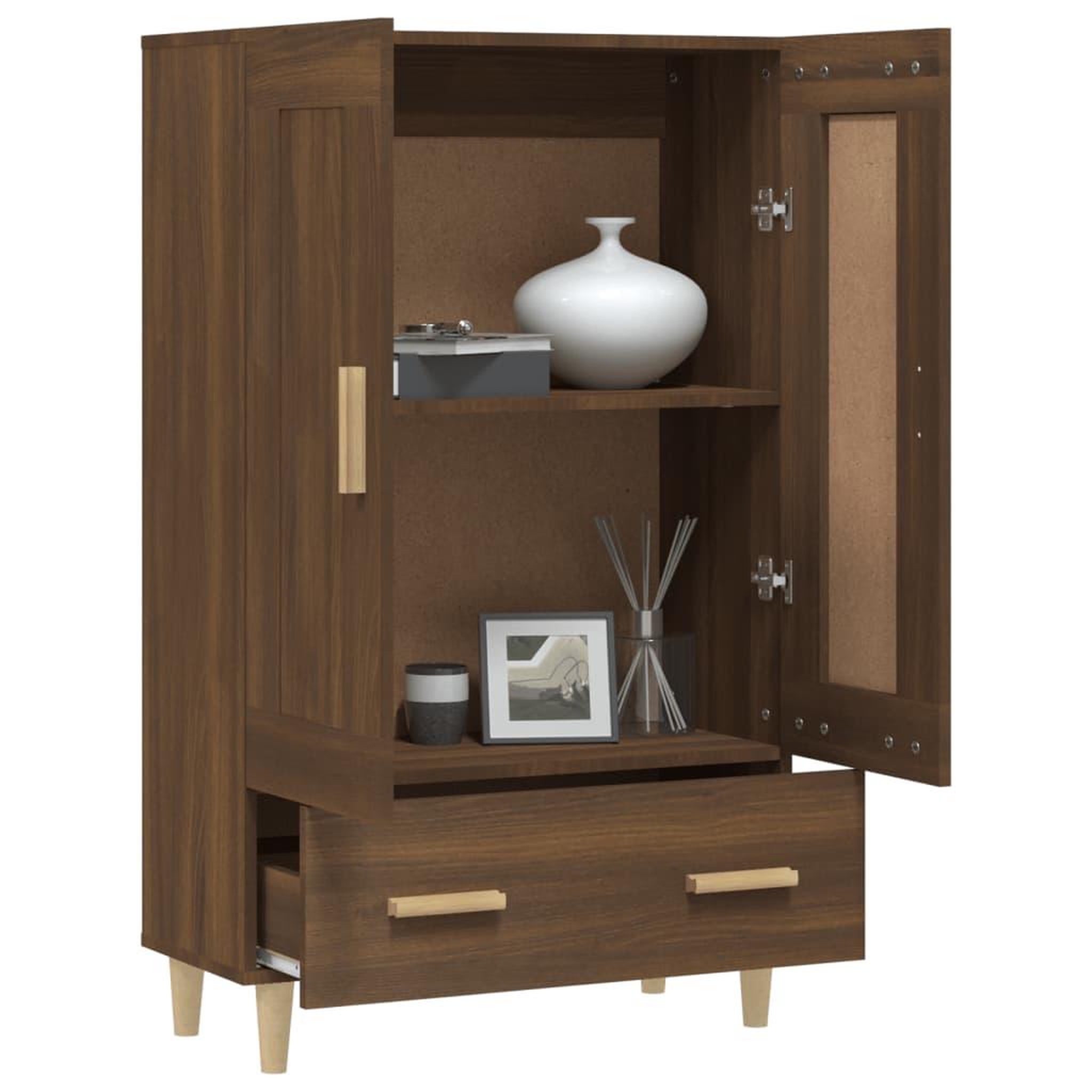 Voir la diapositive 4 : VIDAXL Buffet Chene marron 70x31x115 cm Bois d'ingenierie