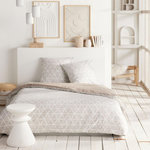 Today Parure de lit - TODAY - Sunshine - 2 personnes - 220 x 240 cm - Coton imprimé triangle