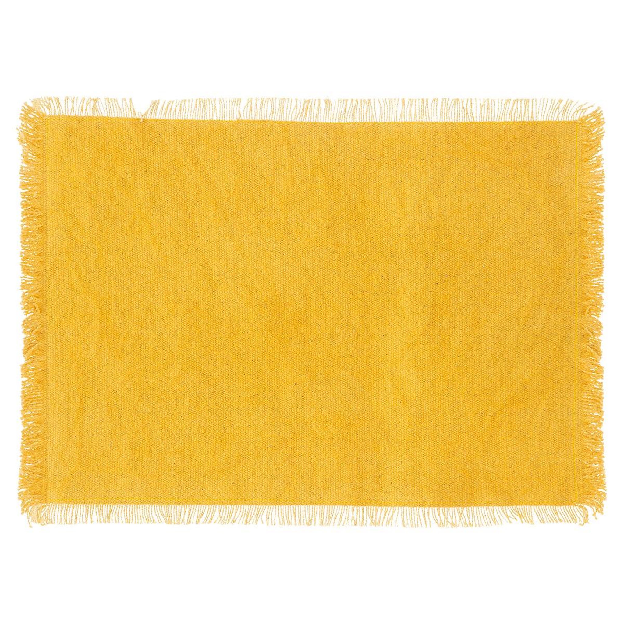Voir la diapositive 1 : Eden Set de table en coton 30 x 45 cm mahas jaune