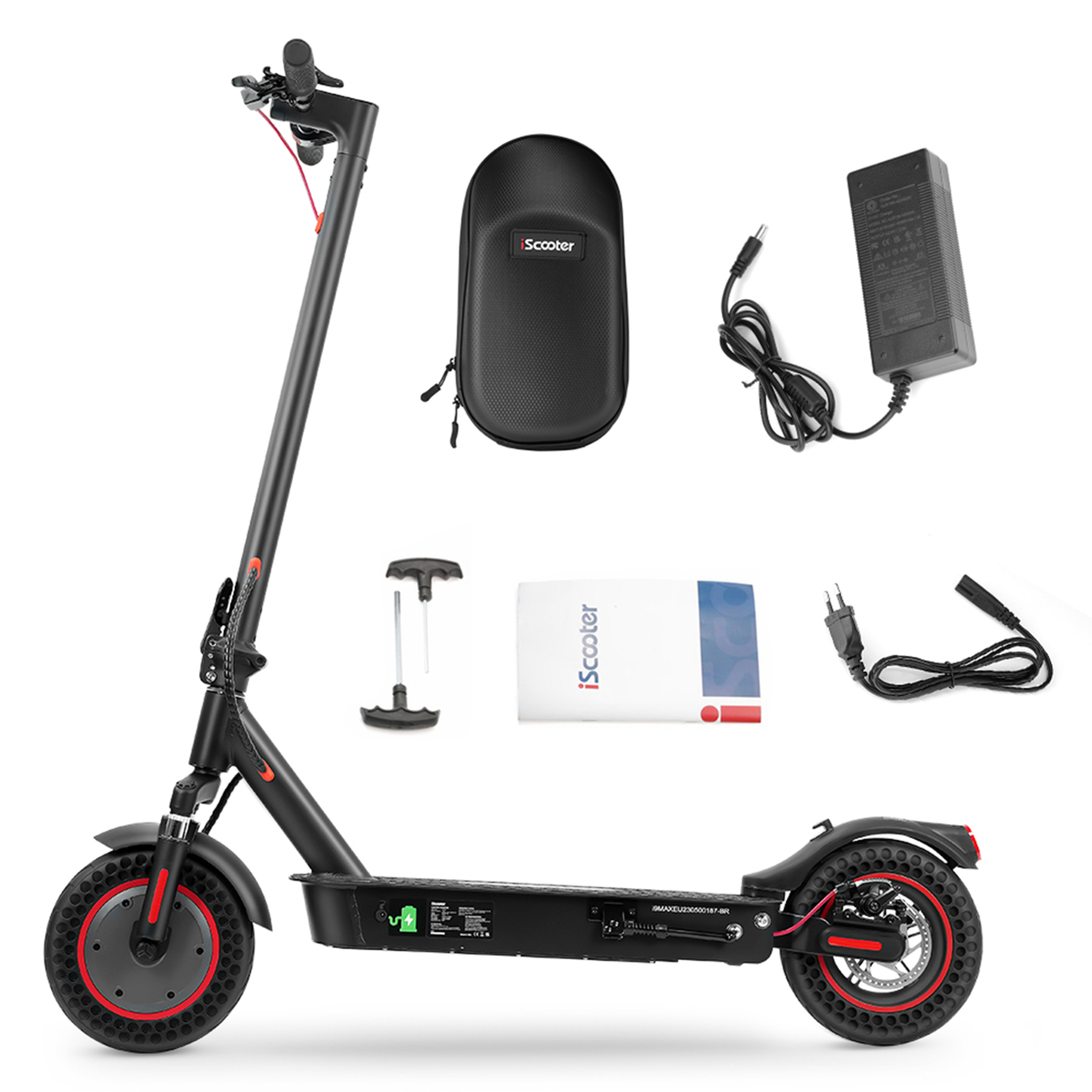 Voir la diapositive 2 : ISCOOTER Trottinette électrique iScooter i9 Max - 25 cm - 500 W 36 V 10 Ah - 25 km/h - Application