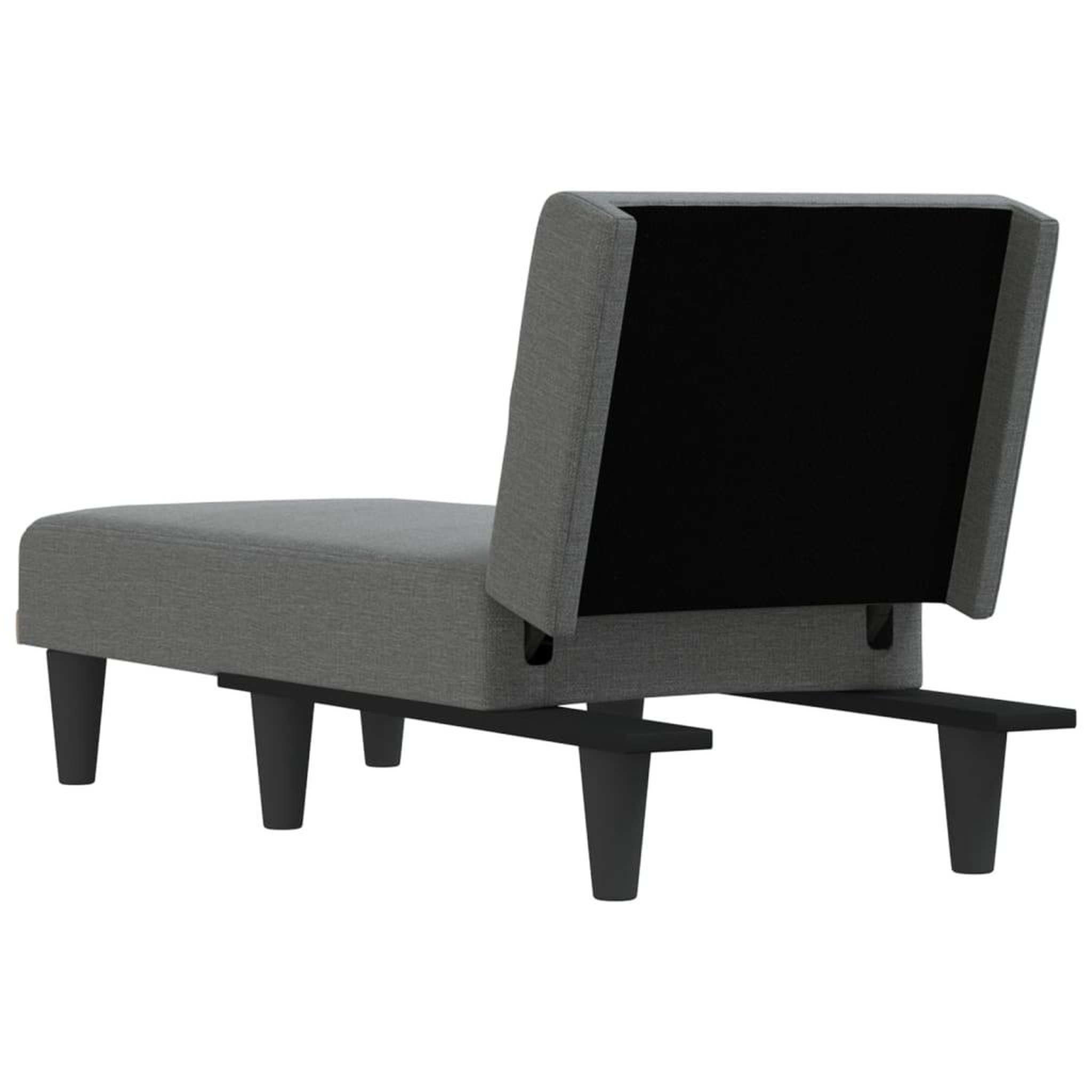Voir la diapositive 5 : VIDAXL Chaise longue gris fonce tissu