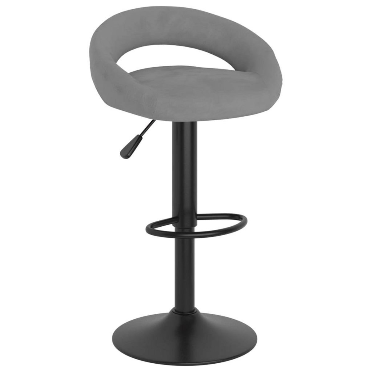 VIDAXL Tabourets de bar lot de 2 gris clair velours