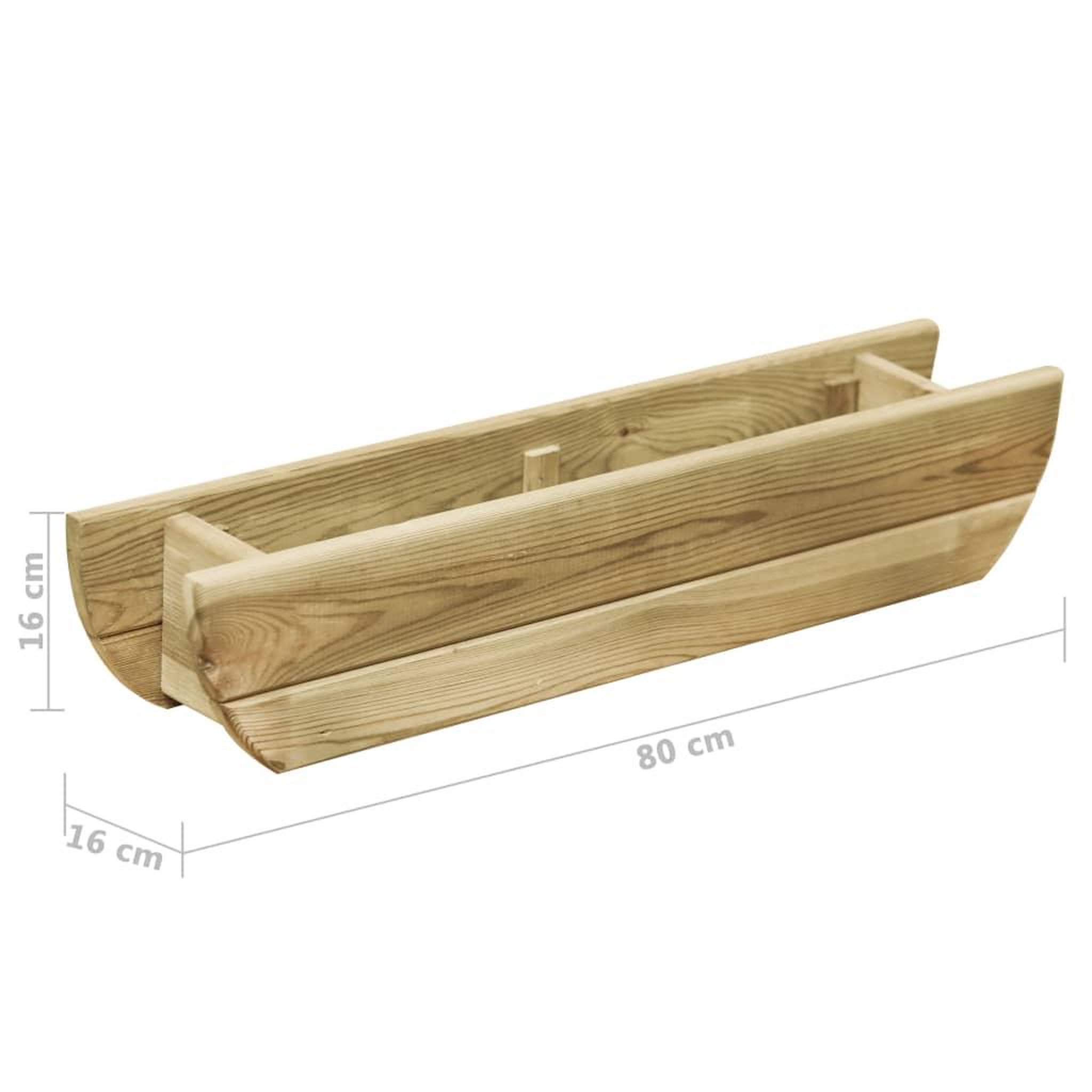 Voir la diapositive 5 : VIDAXL Lit sureleve de jardin 80x16x16 cm Bois de pin impregne