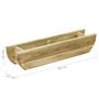 Voir la diapositive 5 : VIDAXL Lit sureleve de jardin 80x16x16 cm Bois de pin impregne