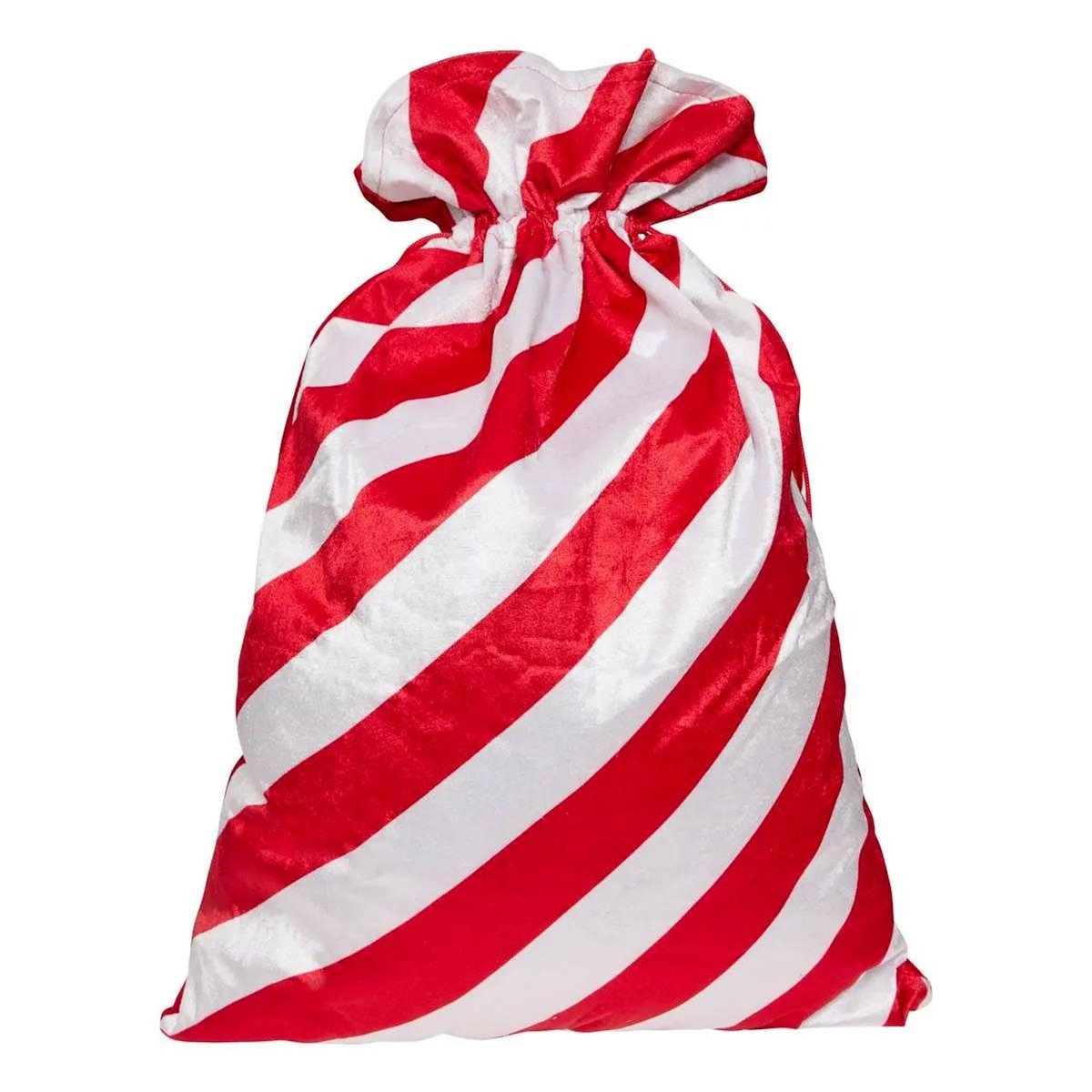 ATMOSPHERA Hotte de Noël  Sucre d'Orge  70cm Rouge