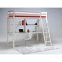 Voir la diapositive 2 : Lit Mezzanine 90 x190 cm en bois massif avec sommier et bureau CITY 