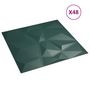 Voir la diapositive 3 : VIDAXL Panneaux muraux 48 pcs vert 50x50 cm XPS 12 m² losange