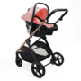 Voir la diapositive 3 : BEBELISSIMO Poussette combinée trio 3 en 1 - siège auto 0+ IRIS – nacelle – base Isofix - jambe de force – jusqu'à 22kg  - rose