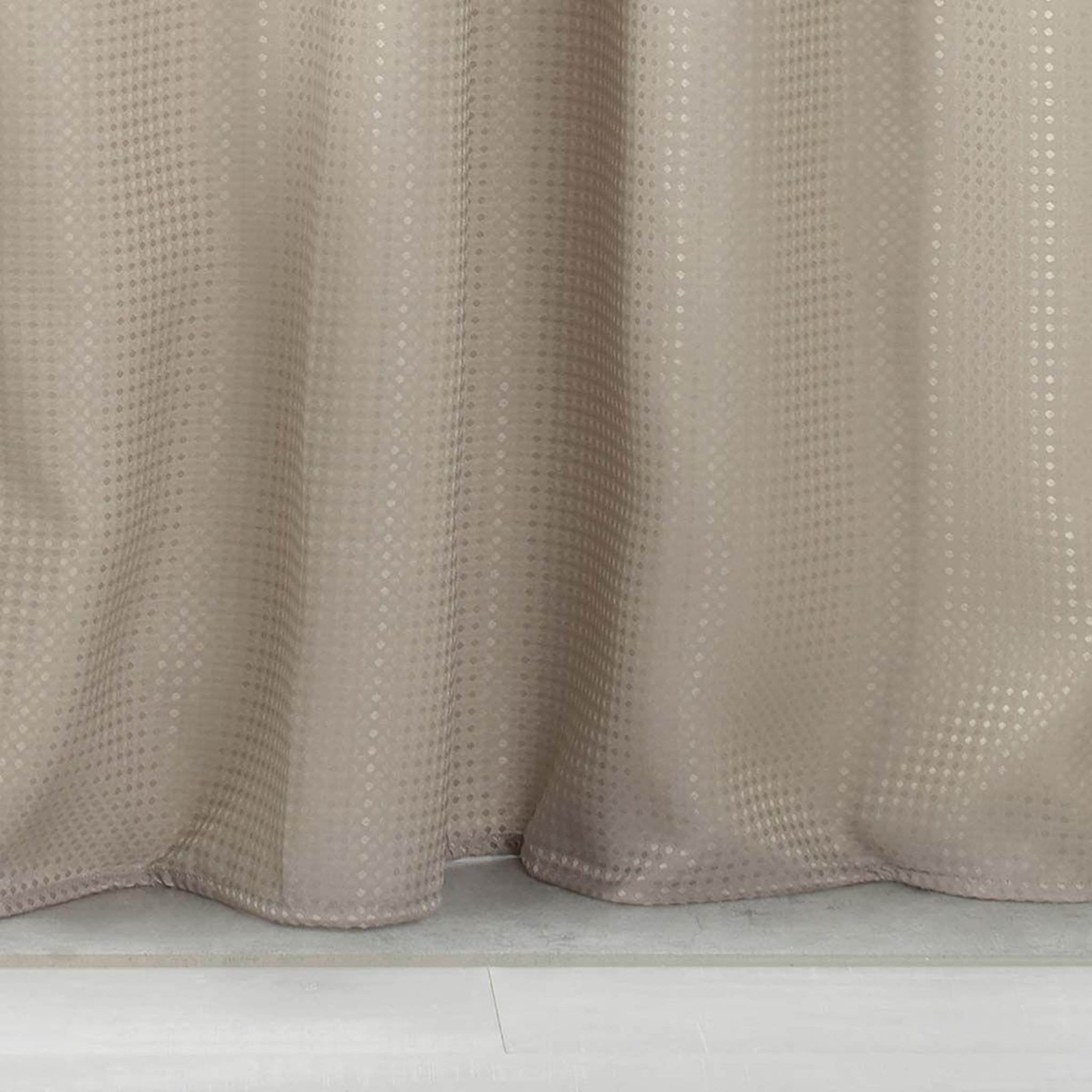 Voir la diapositive 2 : Douceur d'Intérieur Rideau de douche  quartz  180x200cm taupe