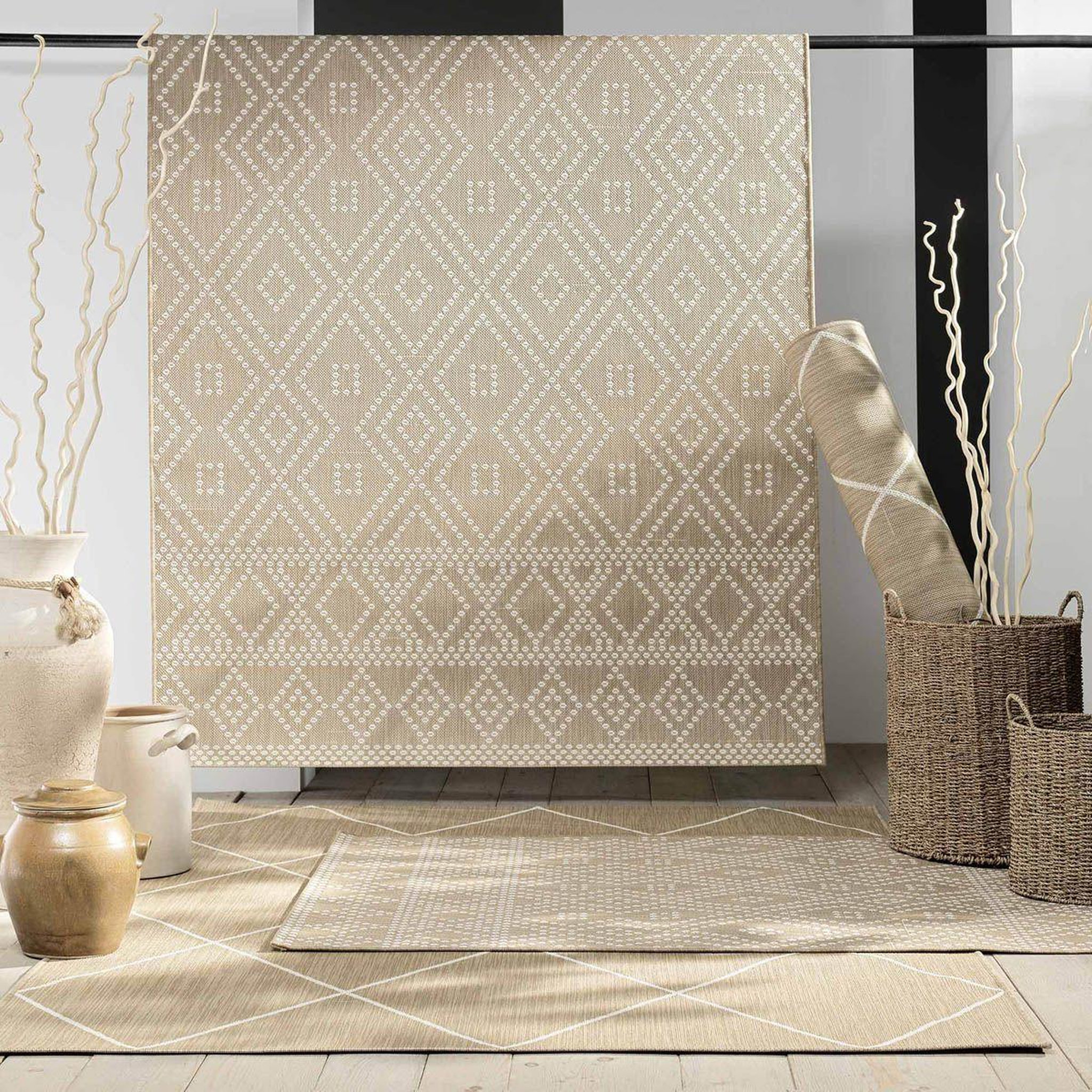 Voir la diapositive 4 : Douceur d'Intérieur Tapis déco  tania  120x170cm naturel