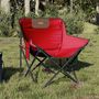 Voir la diapositive 1 : VIDAXL Chaise de camping avec poche pliable lot de 2 rouge