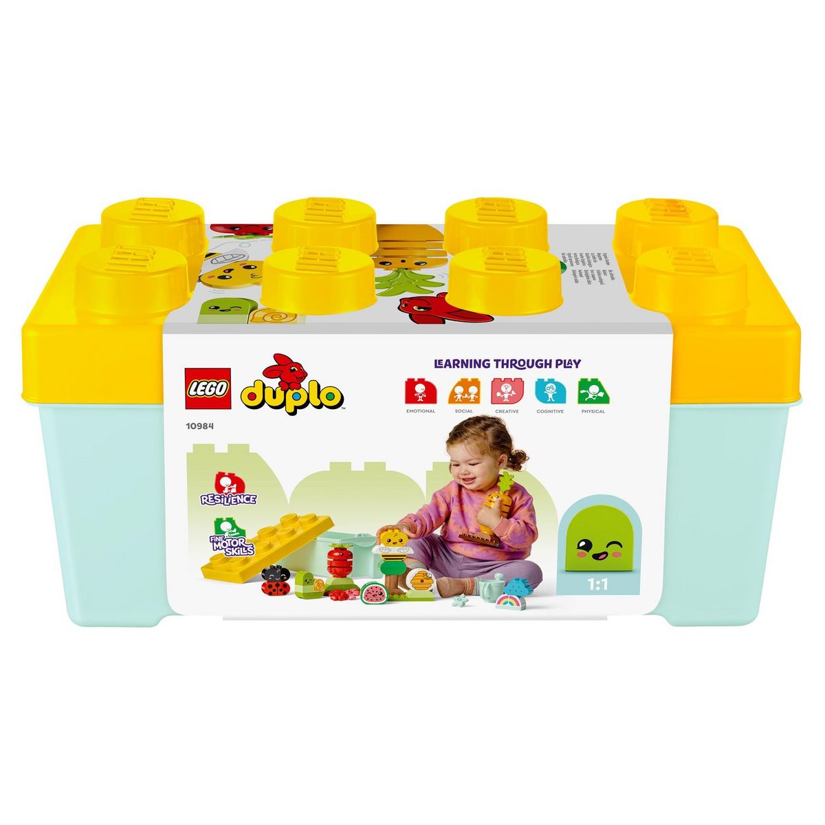 LEGO DUPLO 10984 - Le jardin bio, Jouets à Empiler pour Bébés et Enfants Dès 1,5 An, Jeu Éducatif avec Coccinelle, Bourdon, Fruits et Légumes