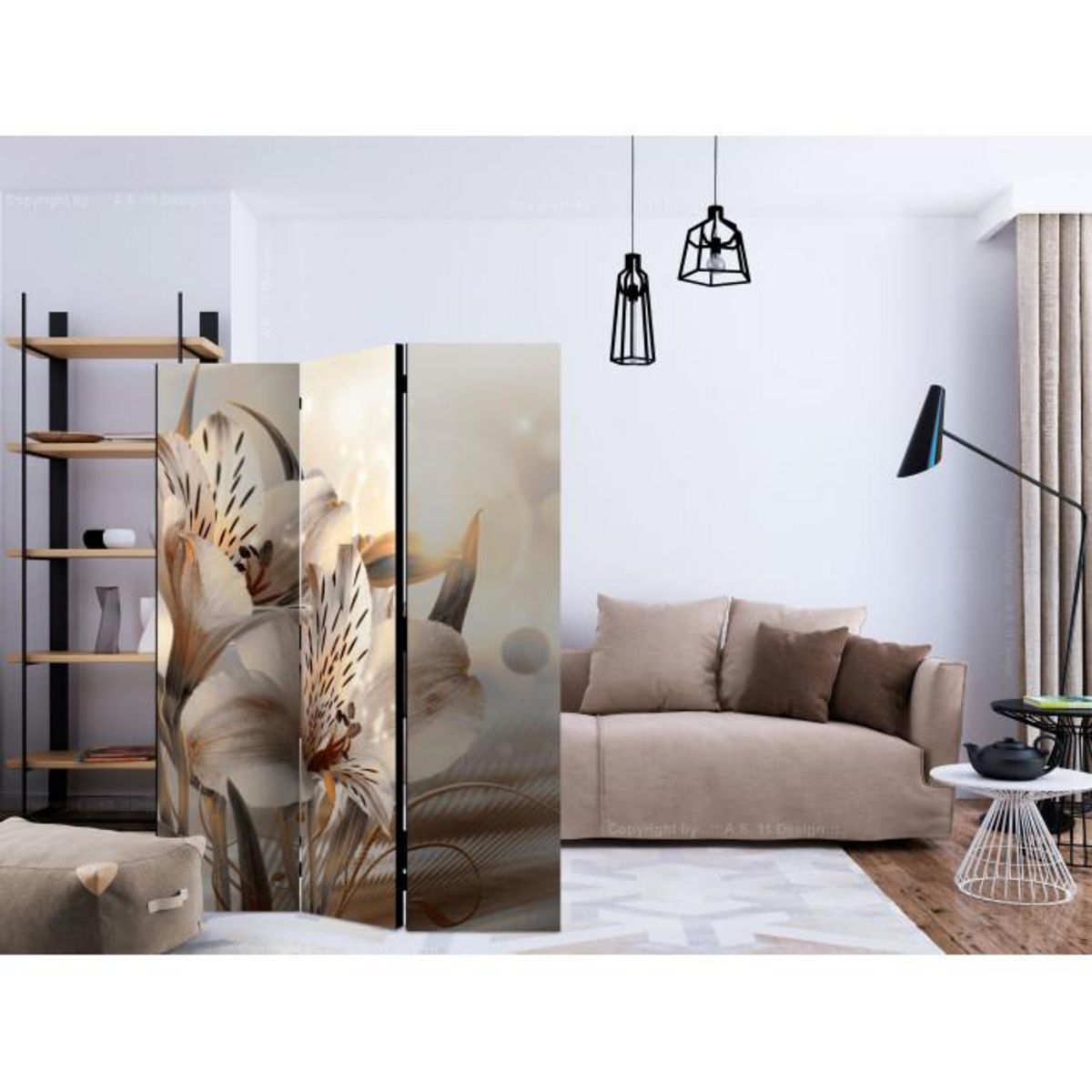 Paris Prix Paravent 3 Volets  Princesses of the Morning  135x172cm