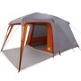 Voir la diapositive 2 : VIDAXL Tente de camping avec dome porche 5 personnes gris et orange