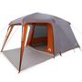 Voir la diapositive 2 : VIDAXL Tente de camping avec dome porche 5 personnes gris et orange