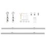Voir la diapositive 4 : VIDAXL Kit fixation porte coulissante 200 cm Acier inoxydable Argente