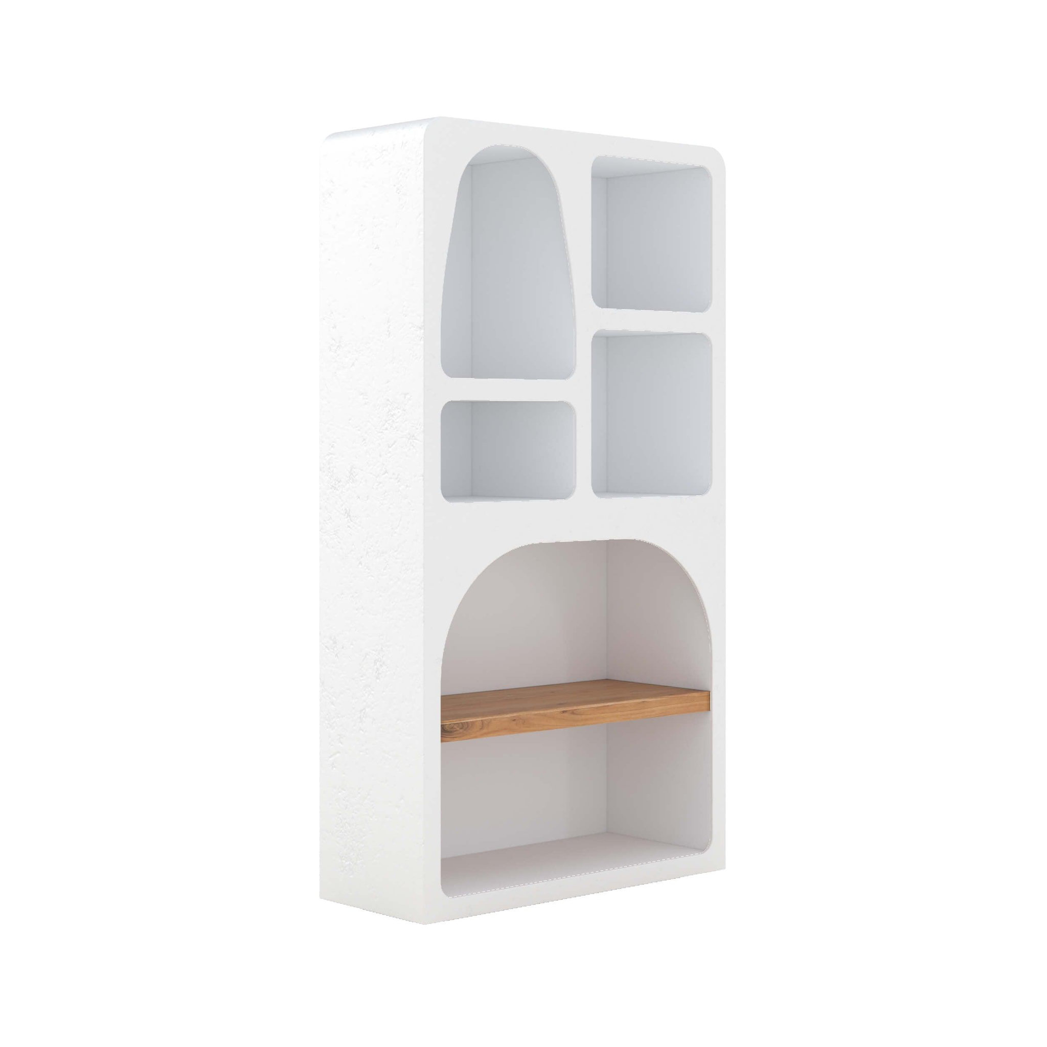 MAISON PAVANE Bibliothèque en plâtre blanc cassé-fira