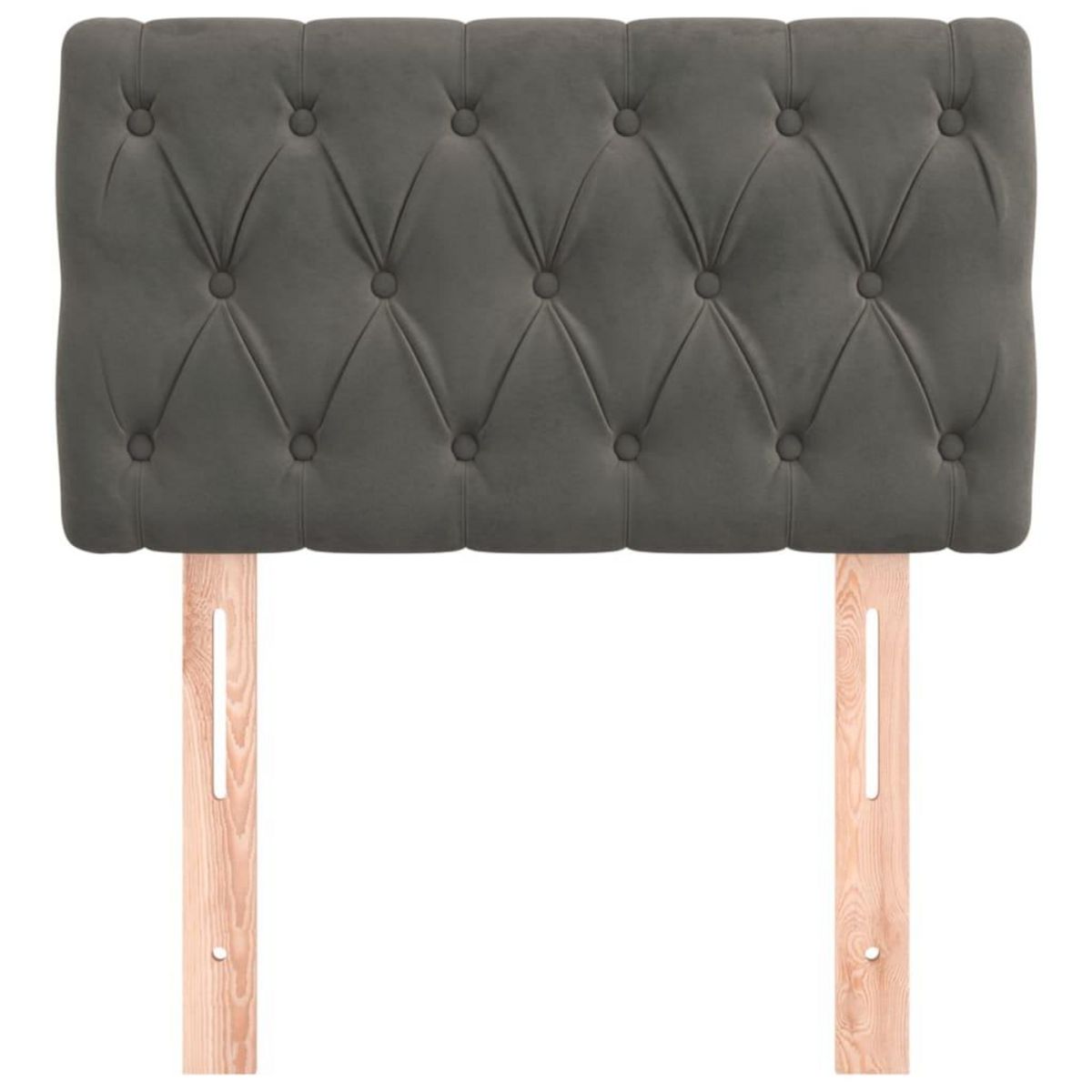 VIDAXL Tete de lit Gris fonce 80x7x78/88 cm Velours