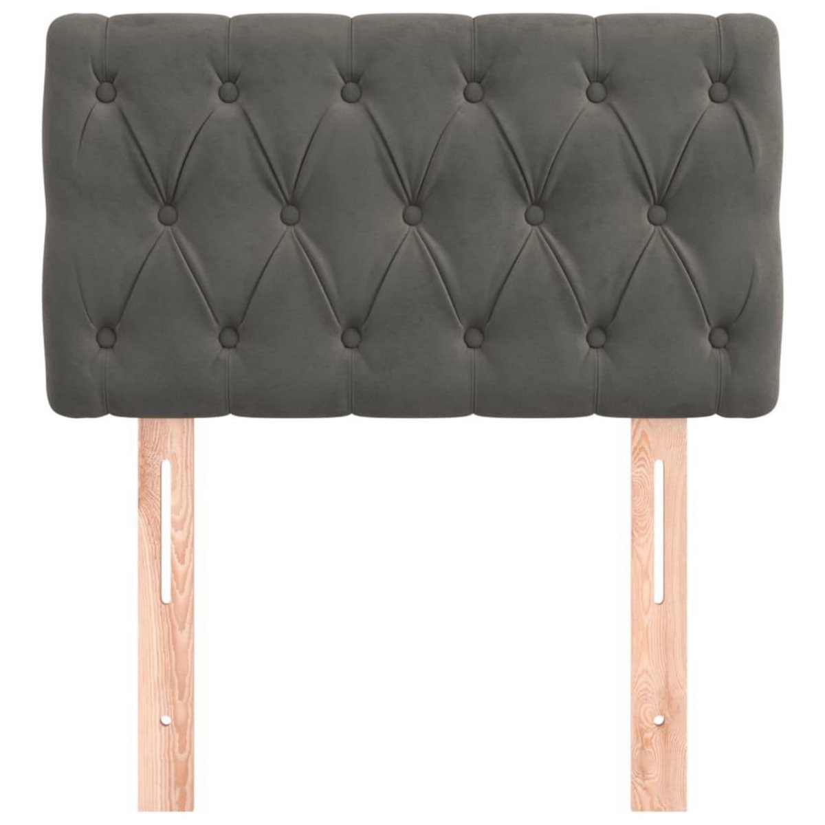 VIDAXL Tete de lit Gris fonce 80x7x78/88 cm Velours