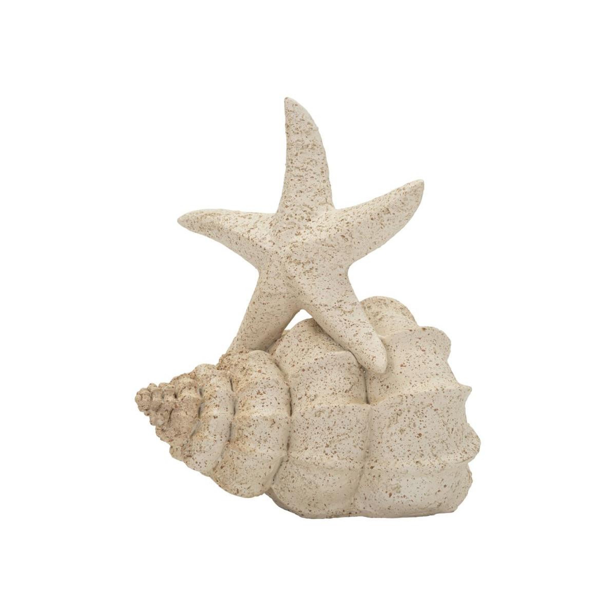 Paris Prix Étoile de mer sur coquillage en résine  sand  30cm beige