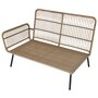 Voir la diapositive 4 : OUTSUNNY Salon de jardin d'angle 4 pers. style colonial table basse coussins grand confort inclus résine tressée beige