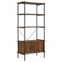 Voir la diapositive 2 : VIDAXL Etagere a 5 niveaux armoire 80x40x163cm Acier bois d'ingenierie