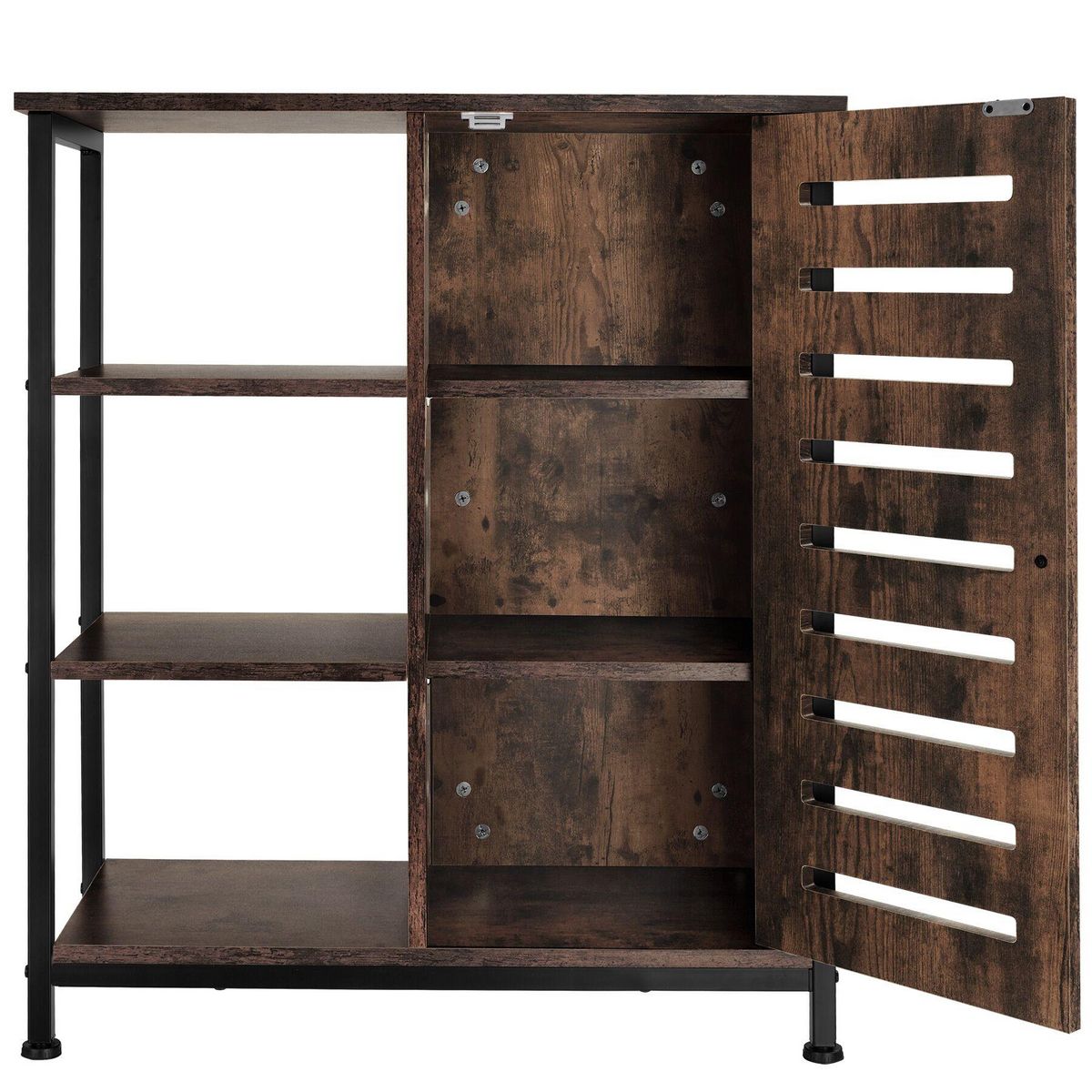 tectake Buffet style industriel Bois foncé industriel, rustique