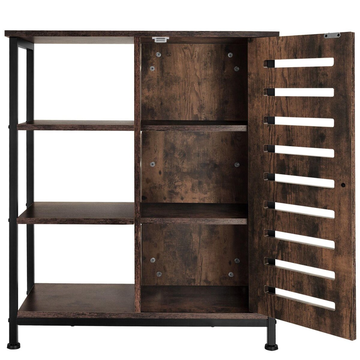 tectake Buffet style industriel Bois foncé industriel, rustique