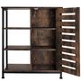 Voir la diapositive 3 : tectake Buffet style industriel Bois foncé industriel, rustique