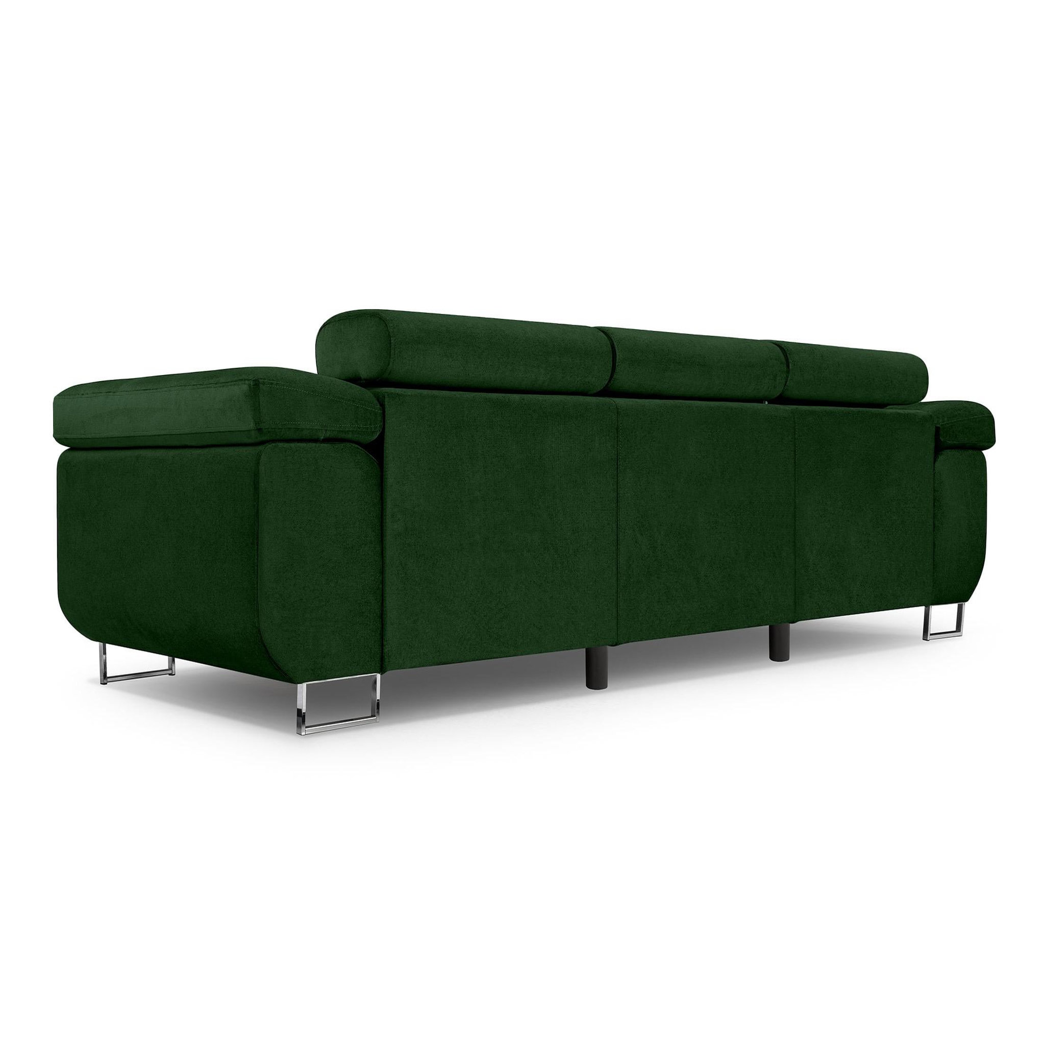 Voir la diapositive 4 : BEST MOBILIER Pablo - canapé 3 places - convertible avec têtières réglables - en velours