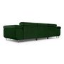 Voir la diapositive 4 : BEST MOBILIER Pablo - canapé 3 places - convertible avec têtières réglables - en velours