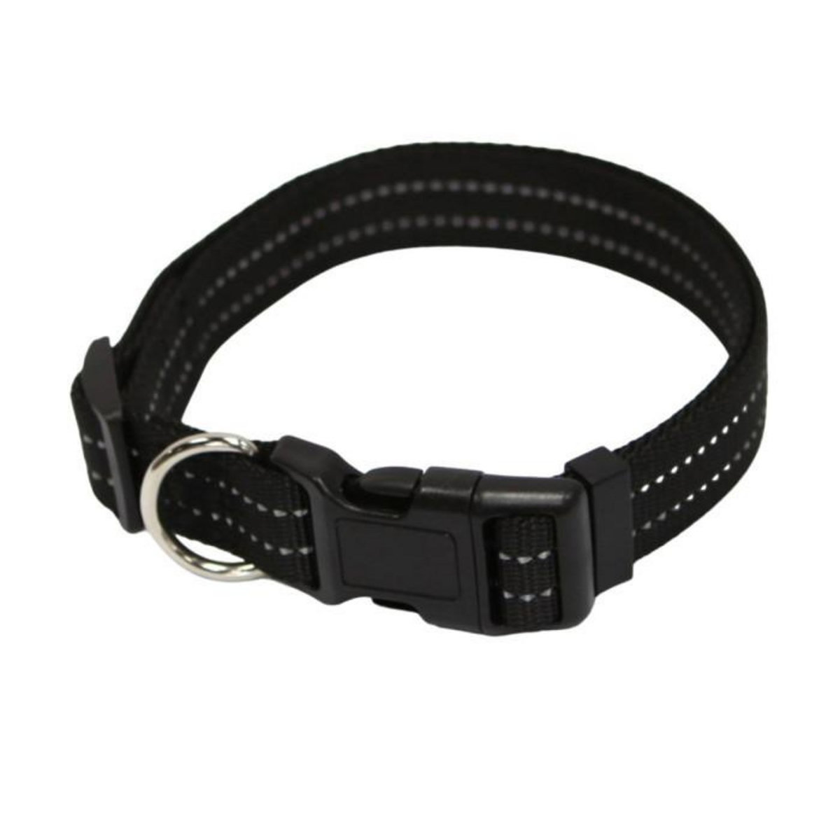 Paris Prix Collier Réglable  Coutures Réfléchissantes  65cm Noir