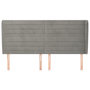 Voir la diapositive 3 : VIDAXL Tete de lit avec oreilles Gris clair 183x23x118/128 cm Velours