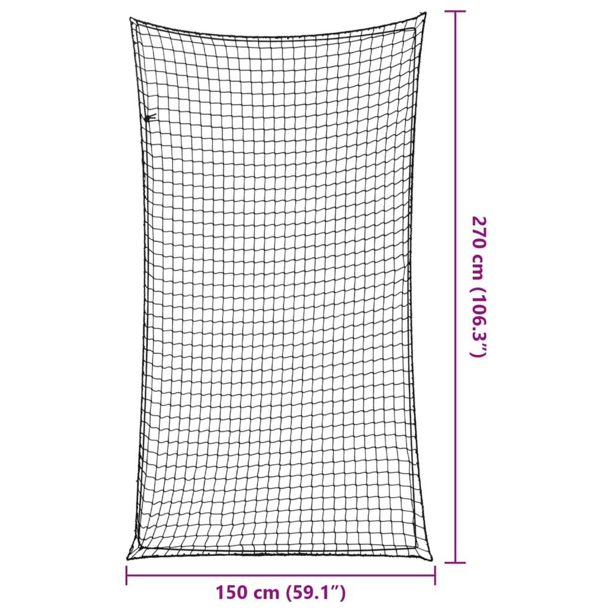 Voir la diapositive 6 : VIDAXL Filet pour remorque avec corde elastique noir 2,7x1,5 m PP