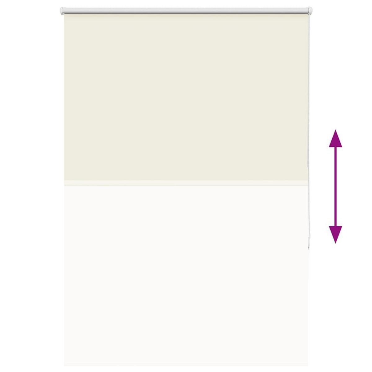 VIDAXL Store enrouleur occultant blanc casse largeur du tissu 105,7 cm