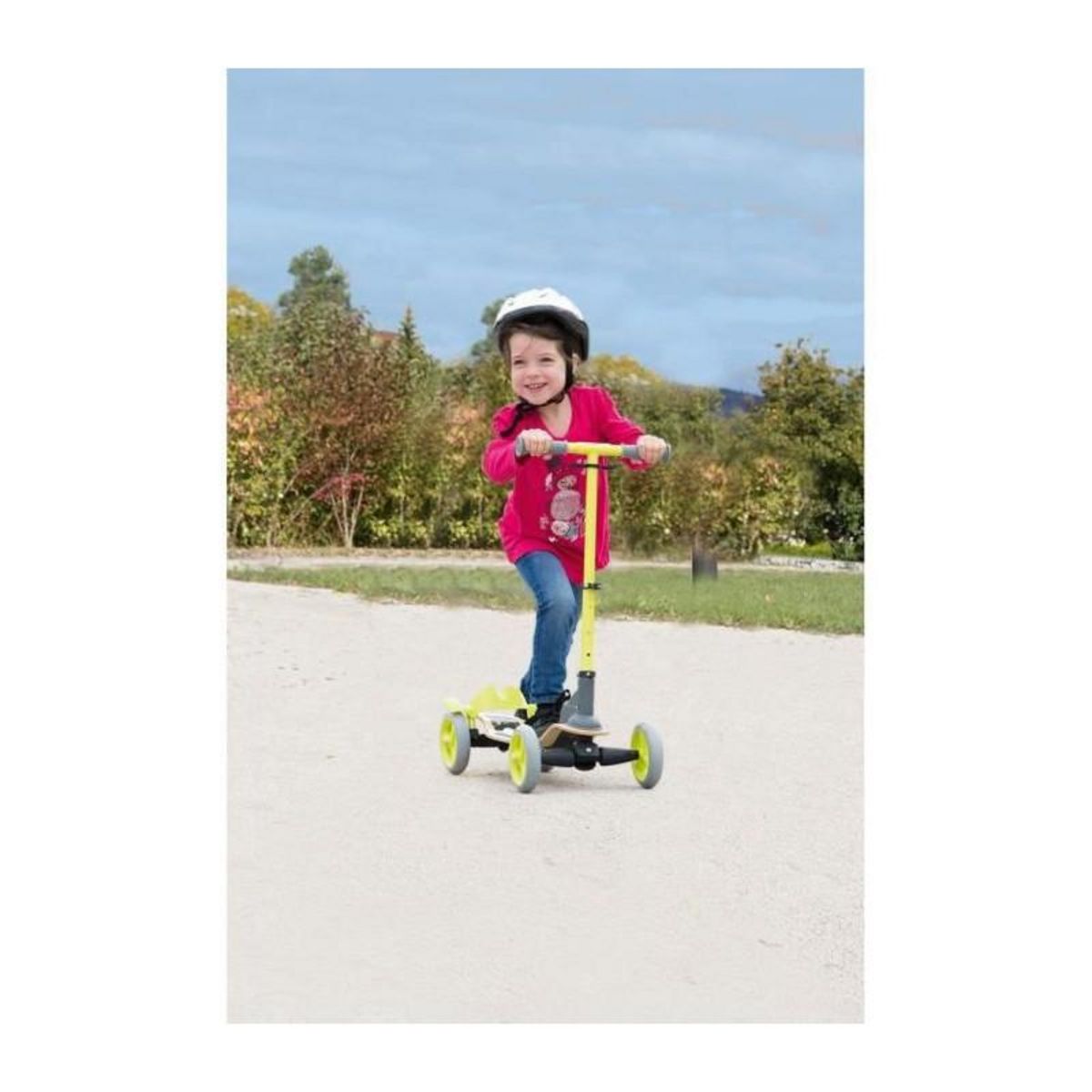 SMOBY SMOBY Patinette Bois 4 Roues - Guidon Ajustable - Pliable