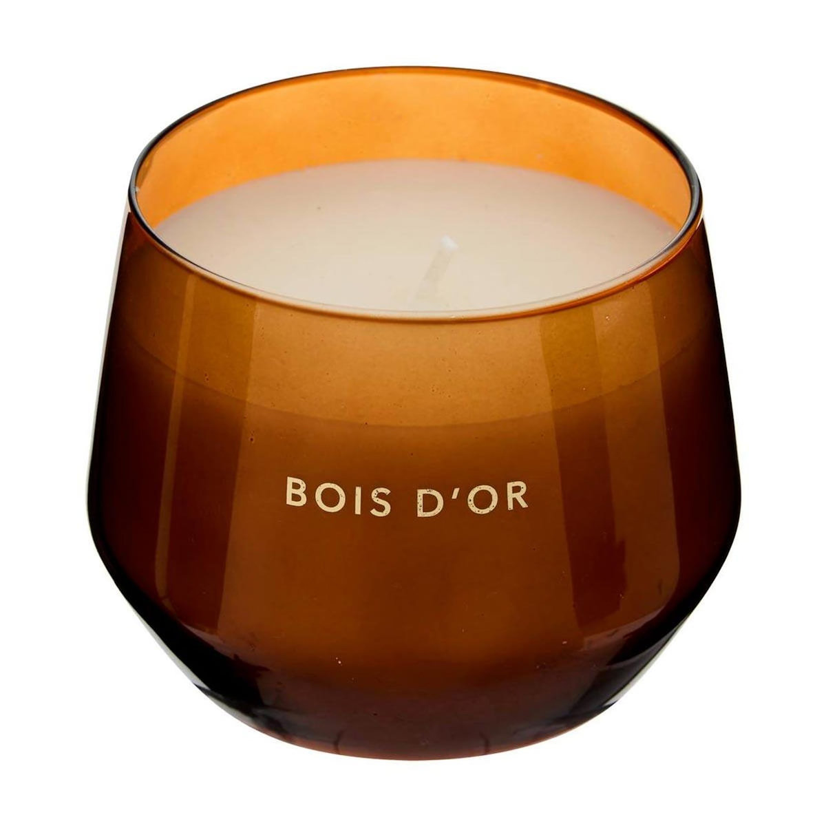 ATMOSPHERA Bougie Parfumée en Verre  Glowy  300g Bois d'Or