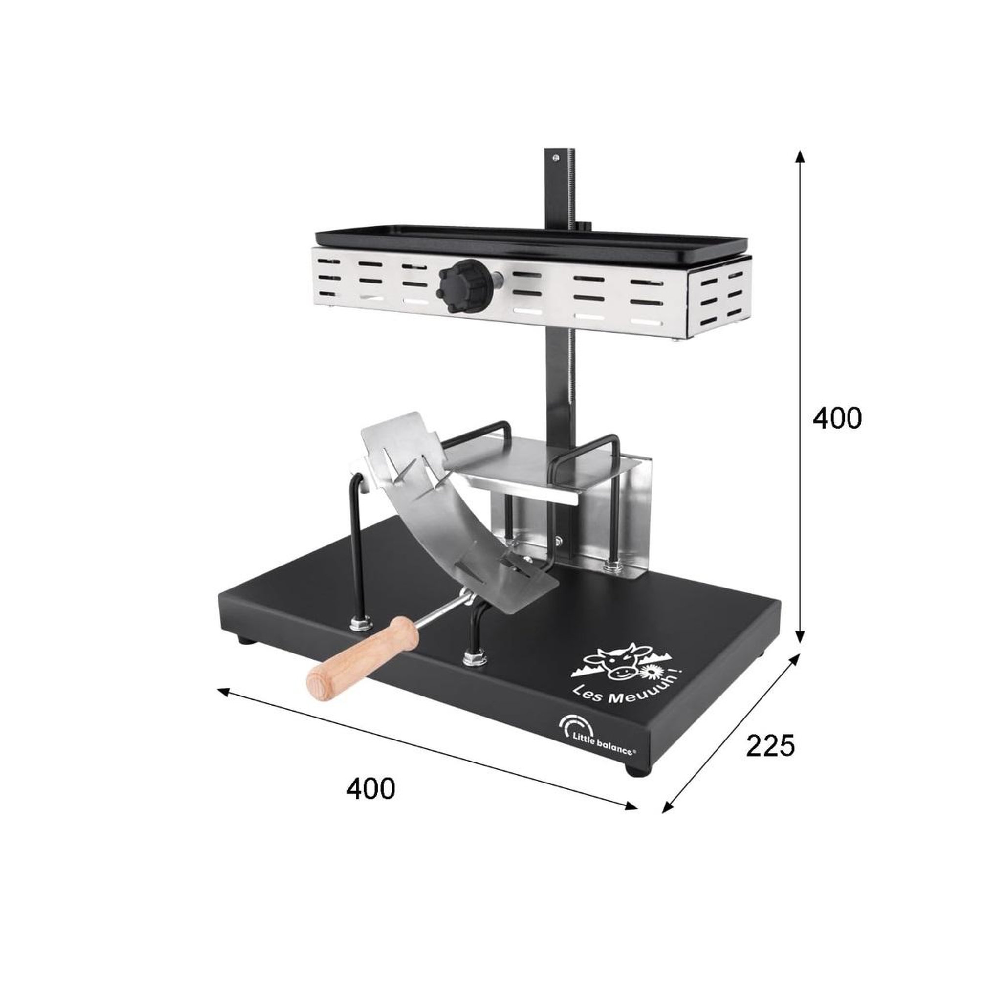Voir la diapositive 2 : LITTLE BALANCE Appareil à raclette traditionnel 1/2 meule - 8752