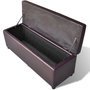 Voir la diapositive 2 : VIDAXL Banc long de rangement bois marron