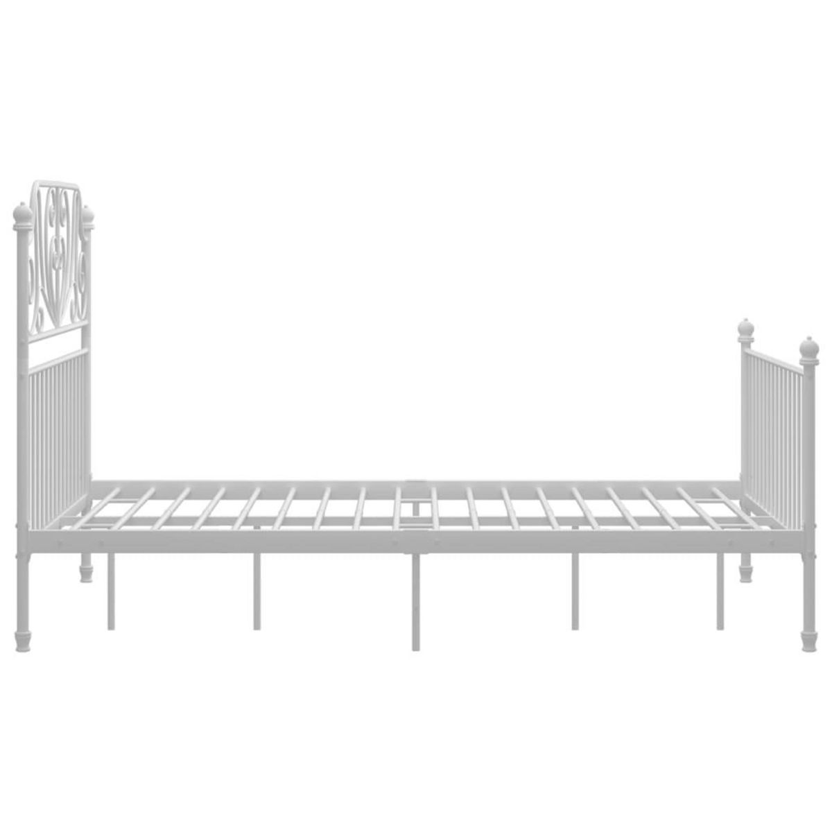 VIDAXL Cadre de lit sans matelas blanc metal 120x200 cm