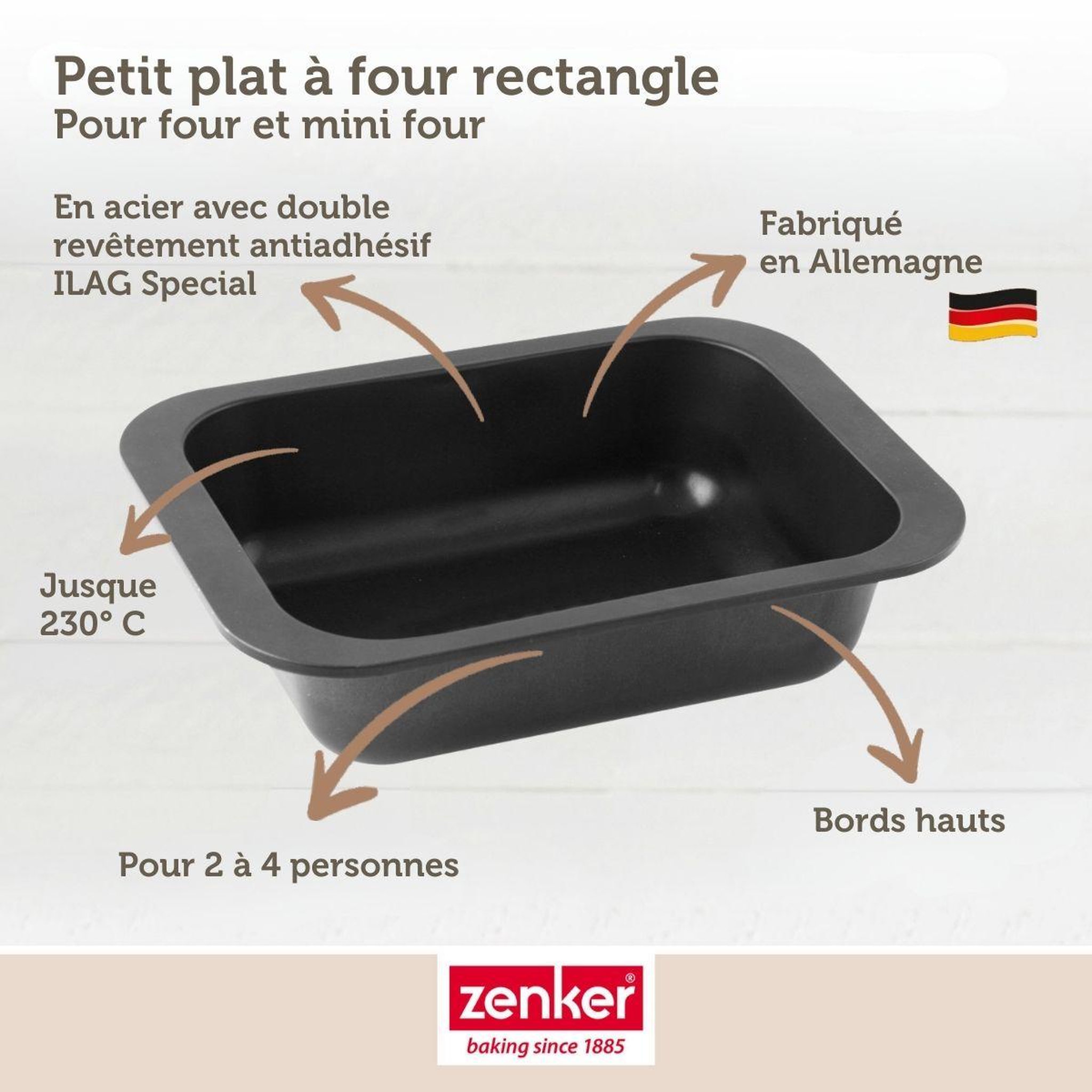 Voir la diapositive 4 : ZENKER Plat à four 24 x 17,5 cm Zenker Spécial Cooking