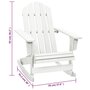 Voir la diapositive 6 : VIDAXL Chaise a bascule de jardin Bois Blanc