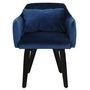 Voir la diapositive 3 : Paris Prix Lot de 2 Fauteuils Velours  Scanda  70cm Bleu
