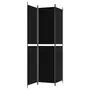 VIDAXL Cloison de separation 3 panneaux Noir 150x220 cm Tissu
